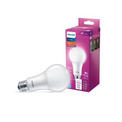 Philips LED Three Way 40-60-100W Soft White A21 1P: 3-Way Light Bulb, 1500 Lumens, E26 Base, Energy Star Certified