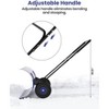 Heavy-Duty Snow Shovel with Wheels, 5-Position Adjustable Blade & Handle, 29/36 Inch Galvanized Steel Snow Pusher for Driveway and Yard - 4 of 4