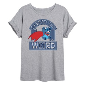 Women's - Disney - Weird Stitch Oversized Graphic T-Shirt - 1 of 4