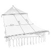 Sunnydaze Heavy-Duty Deluxe Hand-Woven Cotton American-Style Mayan Hammock with Spreader Bars - 770 lb Weight Capacity - Blue - 3 of 4