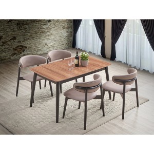 5-Piece Dining Set with Kitchen Table and 4 Upholstered Chairs - 1 of 4