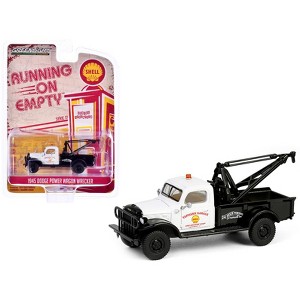 1945 Dodge Power Wagon Wrecker Tow Truck White and Black "Running on Empty" Series 17 1/64 Diecast Model Car by Greenlight - 1 of 3