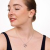 GILDED 1/10 ct Lab Grown Diamond Pendant Necklaces, SI1-SI2 Clarity, F-G Color, 14K Gold Plated Sterling Silver, 18" Chain - 4 of 4