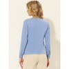 INSPIRE CHIC Women's Long Sleeve Solid Color Lightweight Blouses - 3 of 4