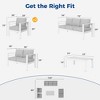 Heynemo Aluminum Outdoor Patio Furniture Set, Outdoor Sectional Metal Sofa with 5'' Cushion and Coffee Table for Balcony, Garden - 3 of 4
