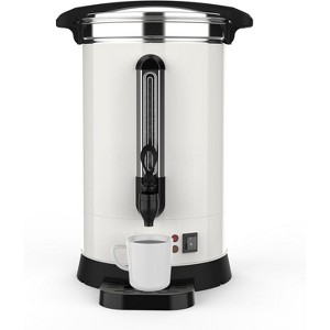 Coffee Urn, Stainless Steel Double Wall Commercial Coffee Maker for Buffet Wedding Meeting Gathering, Large Capacity Hot Water Dispenser - 1 of 4