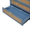 Sapphtopaz Natural Dresser for Bedroom Rattan Drawers Wooden Closet Organizers with Gold Handles Chest of Drawers for Bedroom, Living Room - 2 of 4
