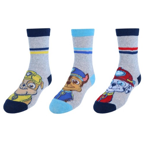 Textiel Trade Boy's Nickelodeon Paw Patrol Character Socks (3 Pair Pack ...