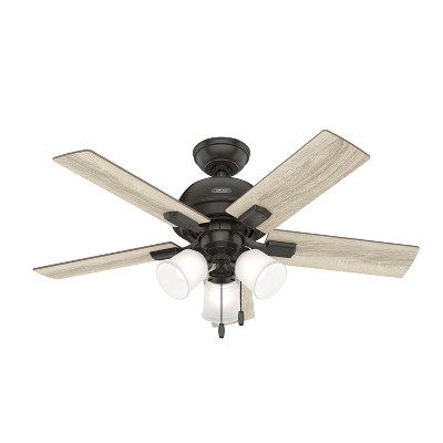 44" Crystal Peak Ceiling Fan with Light Kit and Pull Chain (Includes LED Light Bulb) - Hunter Fan
