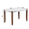 Gulches 46.5" Modern Rectangular Dining Table, Faux Marble Top & Sturdy Rubber Wood Legs, 300lbs Capacity, Easy Assembly - 2 of 4