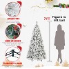 Resenkos Artificial 7.5ft Flock Christmas Tree with 1252PVC/Hard Needle Mixed Branch Tips - 4 of 4