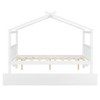 Whisen Twin Size Wooden House Bed with Twin Size Trundle - 3 of 4