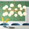 Rennnsan Herdris 33"W 16-Light Tiered Bubble Milk Glass Classic Dimmable Chandelier - 2 of 4