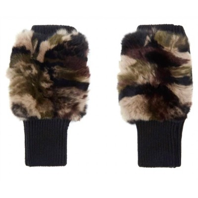 Women's Multi Texty Time cowl & Mitten Set - jocelyn