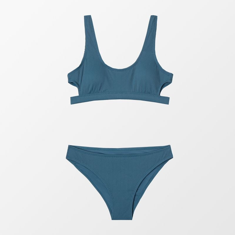 Women's Ribbed Cutout Bikini Swimsuit Set - Cupshe, 6 of 7