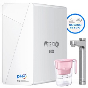 Waterdrop X12 Alkaline Mineral PH RO System 11-Stage Filtration With 1 Extra Water Filter Pitcher - 1 of 4