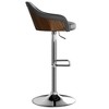 Myers Adjustable Barstool Charcoal Gray - WyndenHall: Mid Century Modern, Swivel, Ergonomic, Faux Leather - 4 of 4