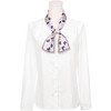 INSPIRE CHIC Women's Heart Contrast Color Striped Skinny Long Hair Ribbon Handbag Handle Wrap Scarves - 2 of 4