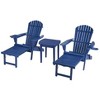 Jiallo Oceanic Collection Adirondack Chaise Lounge Chair Foldable, cup and glass holder, built in ottoman - 4 of 4