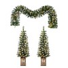 Mlmh & Kngwa 3-Piece Set Artificial Christmas Wreath and Entrance Trees - 4 of 4