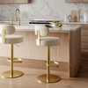 TOV Furniture Primrose Textured Performance Fabric Adjustable Stool in Cream - 2 of 4