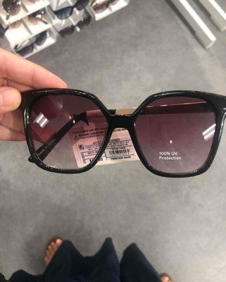 Women's Oversized Round Sunglasses - A New Day™ Black : Target
