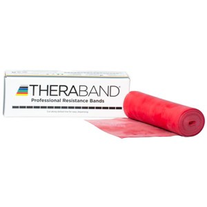 THERABAND Resistance Bands, 6 YD, Red, Medium Thickness, 3.7 LBS Resistance, Level 3 - 1 of 4
