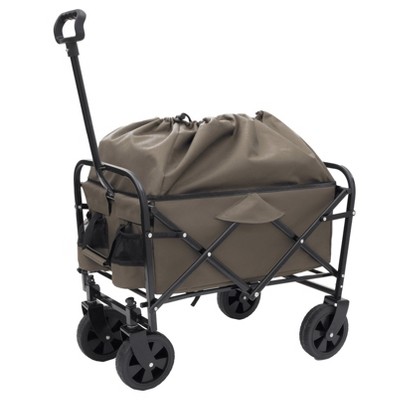 Collapsible Foldable Wagon Cart Beach Wagon Heavy Duty Utility Cart Utility Wagon Grocery Cart Sports Gardeing Fishing Supports