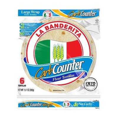 La Banderita Carb Counter 10" Flour Tortillas - 13.7oz/6ct