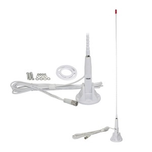 Tram® Marine CB 3-Foot Fiberglass Antenna with RG58 Cable and PL-259 Connector in White - 1 of 4