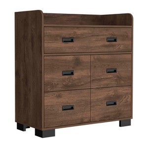 NicBex 5 Drawers Dresser for Bedroom,Chest of Drawers with Black Metal Grooved Handles,Modern Freestanding Dresser,Storage Dressers for Bedroom - 1 of 4
