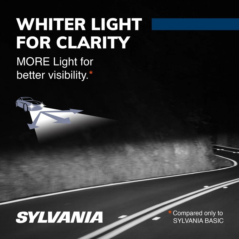 SYLVANIA 9012 SilverStar Halogen Headlight Bulb, (Contains 2 Bulbs), 4 of 8