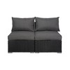 WestinTrends 3-Piece Outdoor Patio Armless Sofa Conversation Bistro Set with Coffee Table - 3 of 4