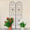 MAYEERTY 4 Pack Metal Garden Trellis 86.7 x 19.7 Inch Rustproof Climbing Plants Support Black Outdoor Flower - 4 of 4