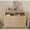 6 Drawer Dresser for Bedroom, Farmhouse Chest of Drawers with 2 Open Shelves and Fluted Doors, Home Storage and Organization - 3 of 4