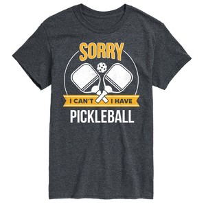 Men's - Instant Message - Sorry I Can't I Have Pickleball Short Sleeve Graphic T-Shirt - 1 of 4