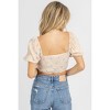 Women's FLORAL OFF SHOULDER TIE CROP - ENDLESS BLU. - image 4 of 4