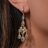 Vuskdtei18K Gold Plated Flower Dangle Earrings for Women, Hypoallergenic Cubic Zirconia Earrings, Elegant Chandelier Drop Earrings - 3 of 4