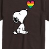 Men's - Peanuts - Snoopy Rainbow Heart Short Sleeve Graphic T-Shirt - 2 of 4