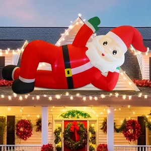 Paaaawaters Juegoal Christmas Inflatables Outdoor Decorations, 12FT Long Inflatable Xmas Santa Claus - 1 of 4