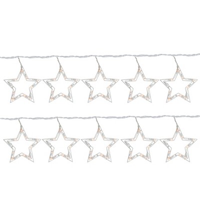 Northlight 100ct Twinkling Star Icicle Christmas Lights Clear - 10.1' White Wire