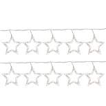 Northlight 100ct Twinkling Star Icicle Christmas Lights Clear - 10.1' White Wire