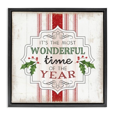 Stupell Industries Festive Holiday Rustic Stripes, 25" x 25"