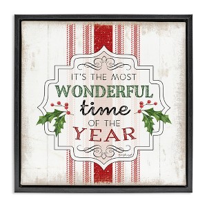 Stupell Industries Festive Holiday Rustic Stripes, 25" x 25" - 1 of 4