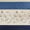 PAGED 72x72" Faux Silk Embroidered Floral Shower Curtain with Pintuck Detailing, Multicolored Shower Curtain for Bathroom - 2 of 3