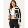 INSPIRE CHIC Women's Faux Fur Paneled PU Leather Thick Parka Jacket Warm Winter Coat - 2 of 4