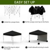 10x10 Pop Up Canopy with Sidewalls for Outdoor, Portable Outdoor Canopy with One Push Setup, Easy Set-Up Waterproof Pop Up Tent for Outdoor Party - 4 of 4
