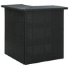 vidaXL Black Corner Bar Table - Poly Rattan and Steel Frame - Modern Style with 3 Storage Shelves - Durable and Stable - 2 of 4