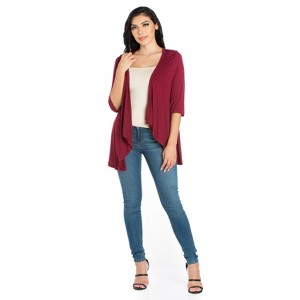 24seven Comfort Apparel Women's Elbow Length Sleeve Cardigan - 1 of 4