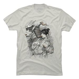 Men's Design By Humans Samurai Tiger By T-Shirt - 1 of 3